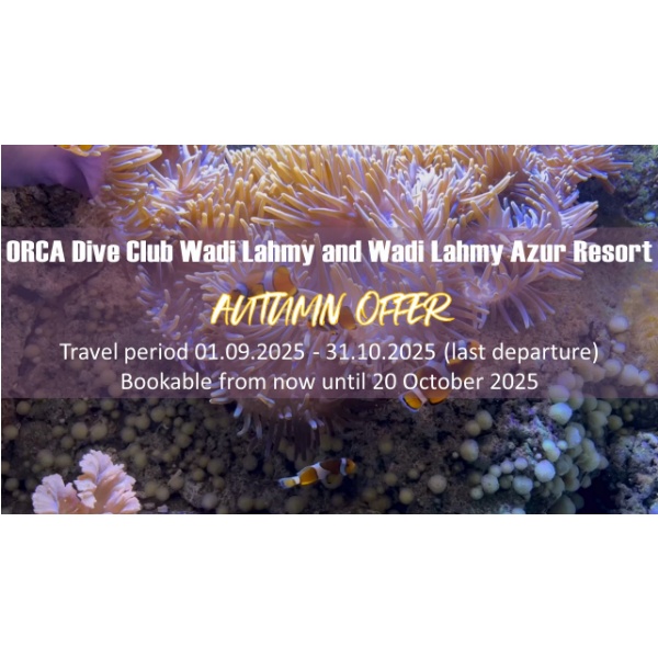 Autumn offer ORCA Dive Club Wadi Lahmy and Wadi Lahmy Azur Resort