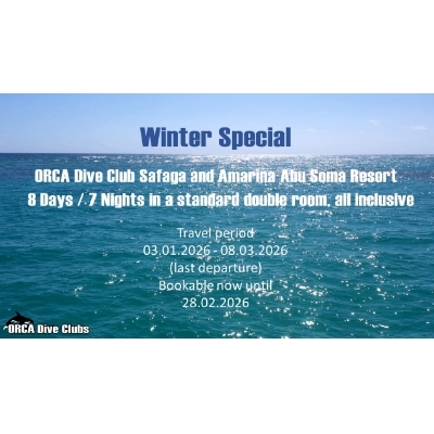 Winter Special ORCA Dive Club Safaga and Amarina Abu Soma Resort